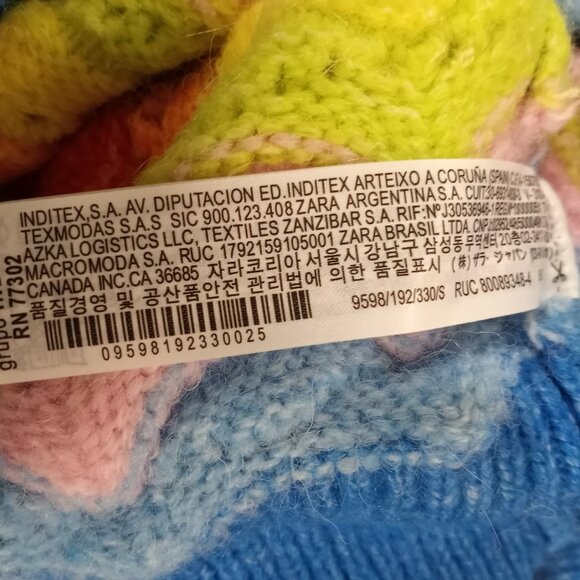 ZARA MULTI COLOURED SLEEVELESS VEST WOOL WOMEN SIZE S - Picture 2 of 7